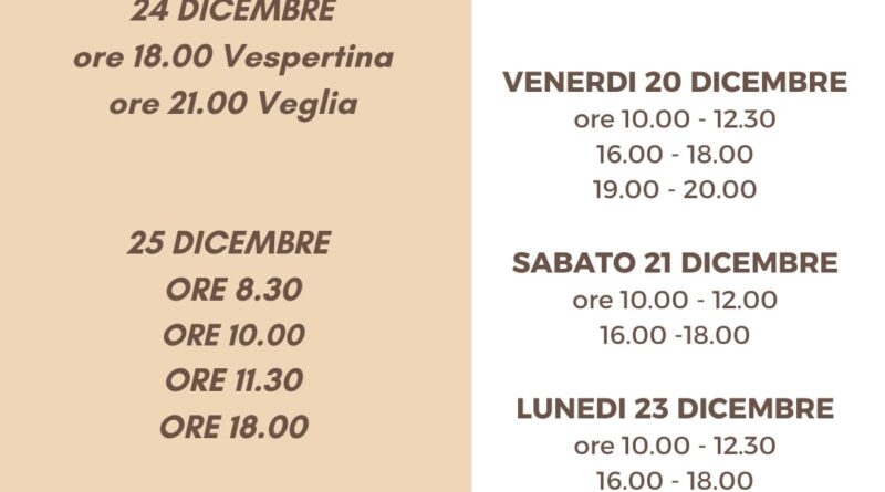 Messe natale 2024